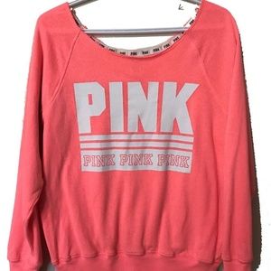 Victoria's secret pink slouchy crew pullover Sz XS